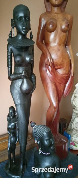 Rzeźba kobieta murzynka heban