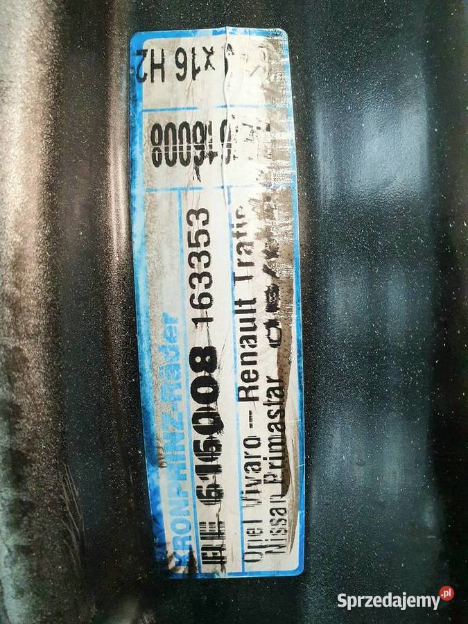 Felgi stalowe 4 Opel Vivaro nissan primaster Kluczbork