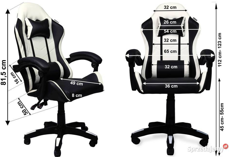 Fotel gamingowy krzesło obrotowe ekoskóra Dom i Ogród Poznań