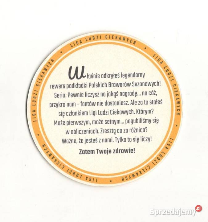 Sezonowe podstawka do piwa 1 śląskie Gliwice