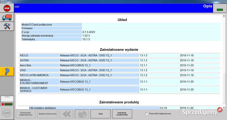 Zestaw diagnostyczny IVECO Easy Laptop E6330 Sosnowiec sprzedam