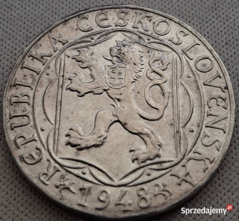 CZECHOSLOWACJA100 KORON1948 rSREBRO600LECIE Legionowo sprzedam