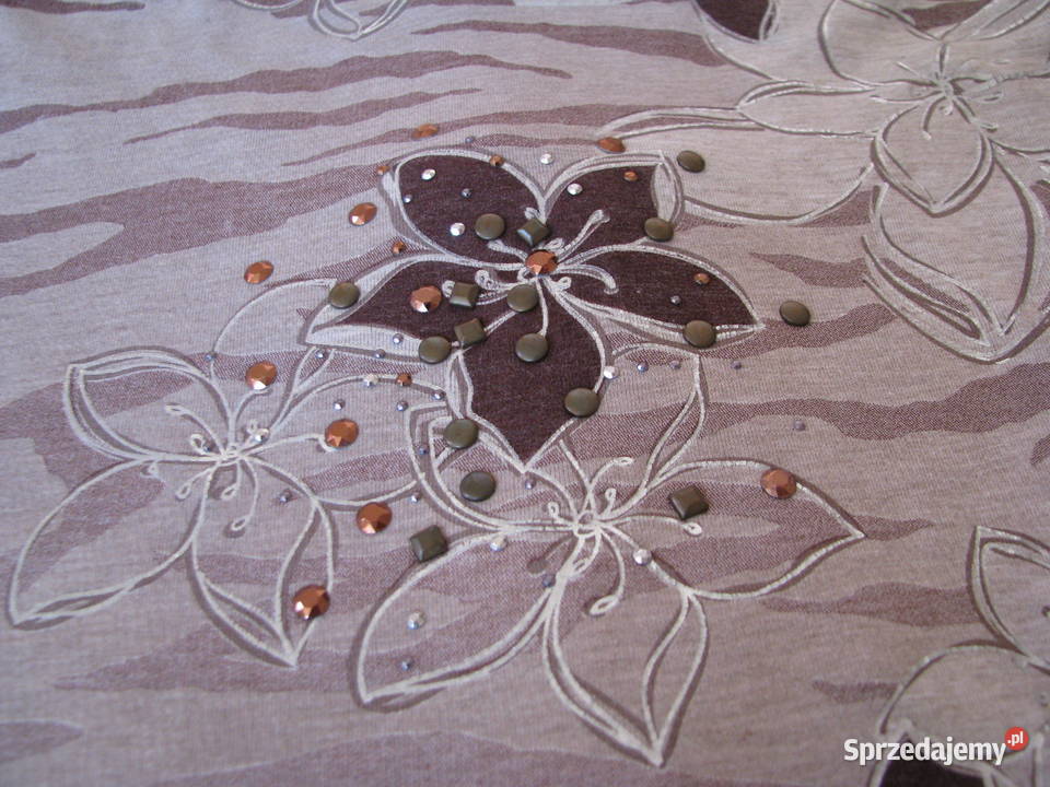 Elegancka koszulka bluzka na szelkach M cekinki Topy i koszulki Brzegi