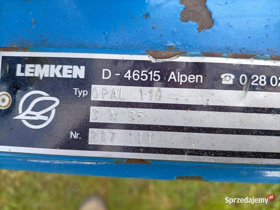 Pługi 4 skibowe LEMKEN OPAL 3N 110 Stan agromasz lubelskie Janów Lubelski