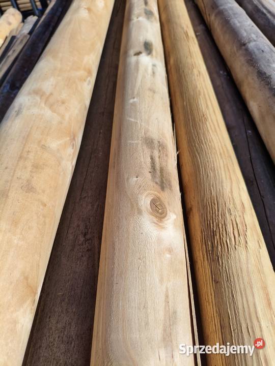 Słupki drewniane ogrodzeniowe wałki toczone Dom i Ogród Kołobrzeg