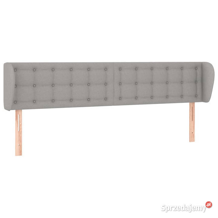 Zagłówek uszak jasnoszary 203x23x7888 tkanina Warszawa