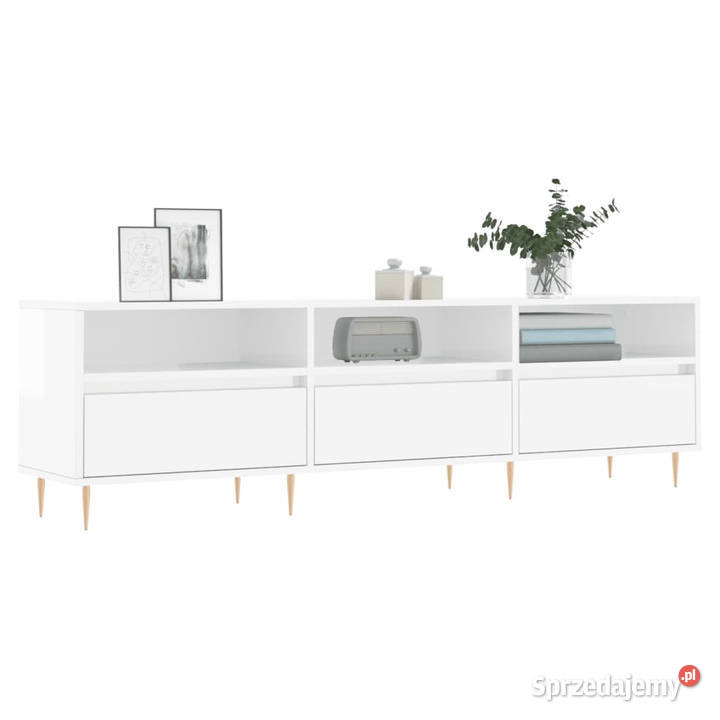 Szafka pod TV wysoki połysk biała 150x30x445 Warszawa