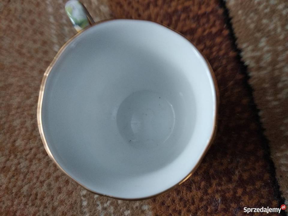 filiżanka porcelanowa z talerzykiem pierrot
