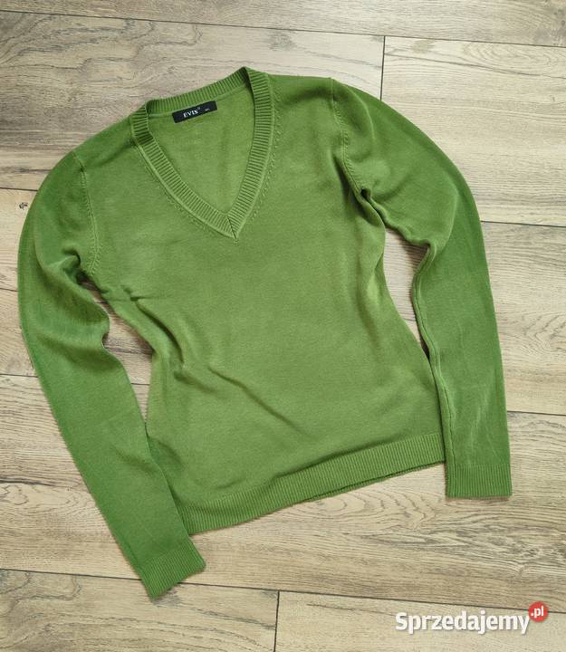 Zielony wełniany sweter Vintage y2k Jumper 38 40 podkarpackie Jasło