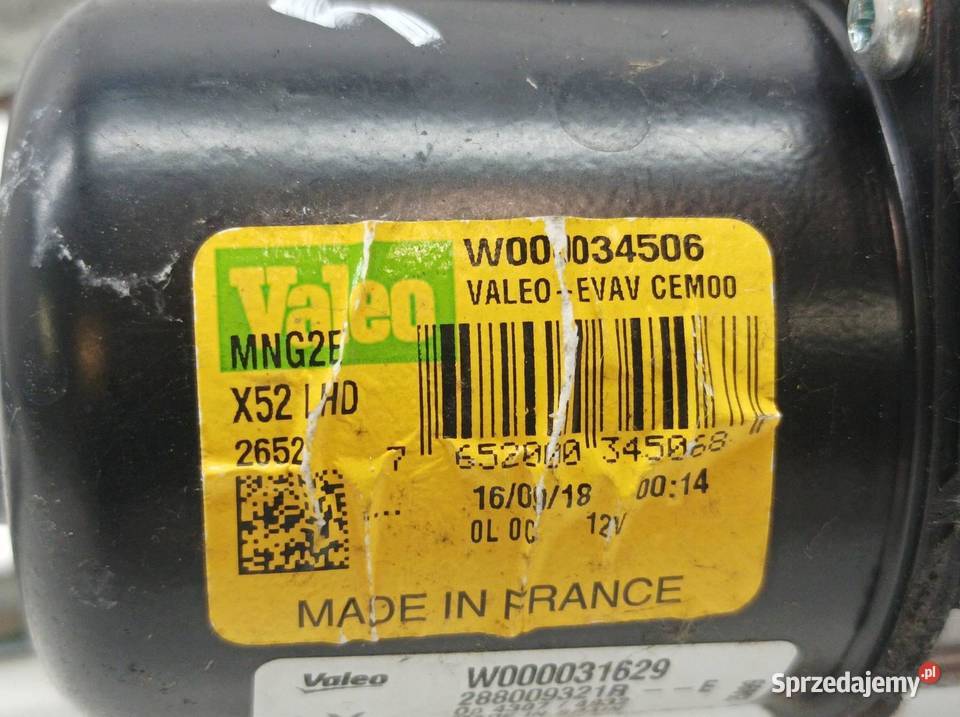 MECHANIZM WYCIERACZEK PRZÓD EUROPA 288009321R osobowe