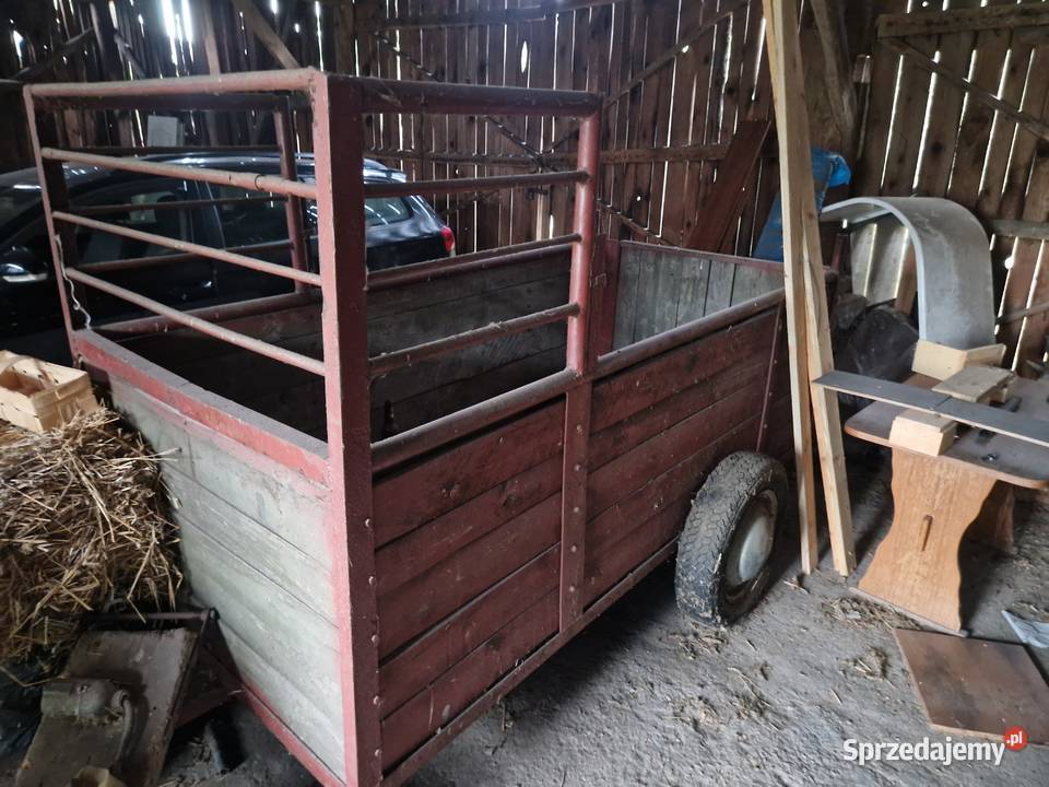 Dwukółka przyczepka rolnicza do przewozu Zakrzew