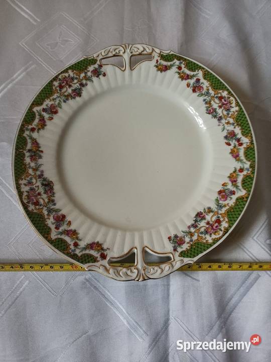 Przepiękna stara przedwojenna patera Porcelana i szkło Gliwice