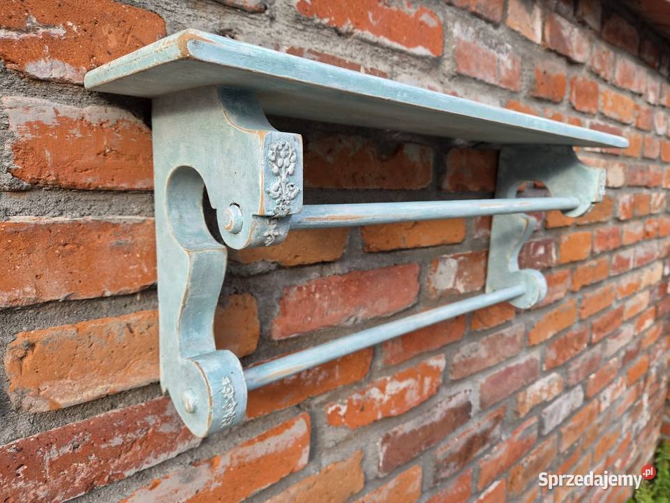 Stara ludowa półka w stylu shabby chic Meble