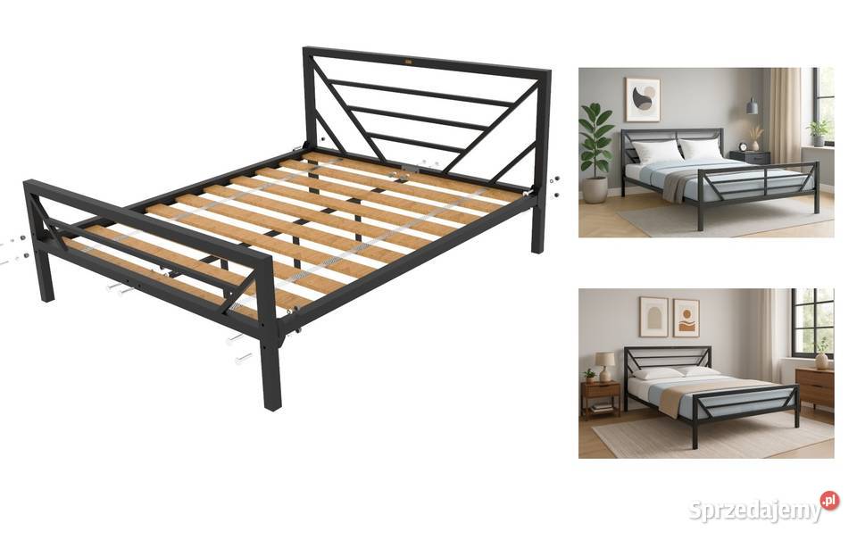 Stelaż łóżka łóżko metalowe sztywne producent Jeżowe