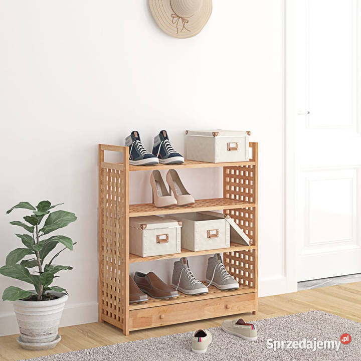 Stojak na buty z szufladą 70x27x81 lity orzech Warszawa