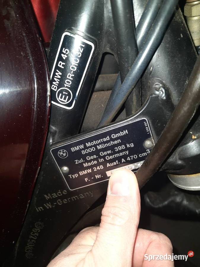 BMW R45 55000km lubuskie Słubice sprzedam