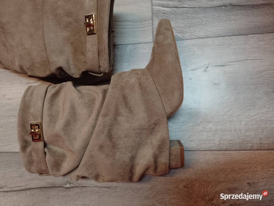 40 Ekskluzywne beżowe krótkie Kozaki kowbojki Kraków