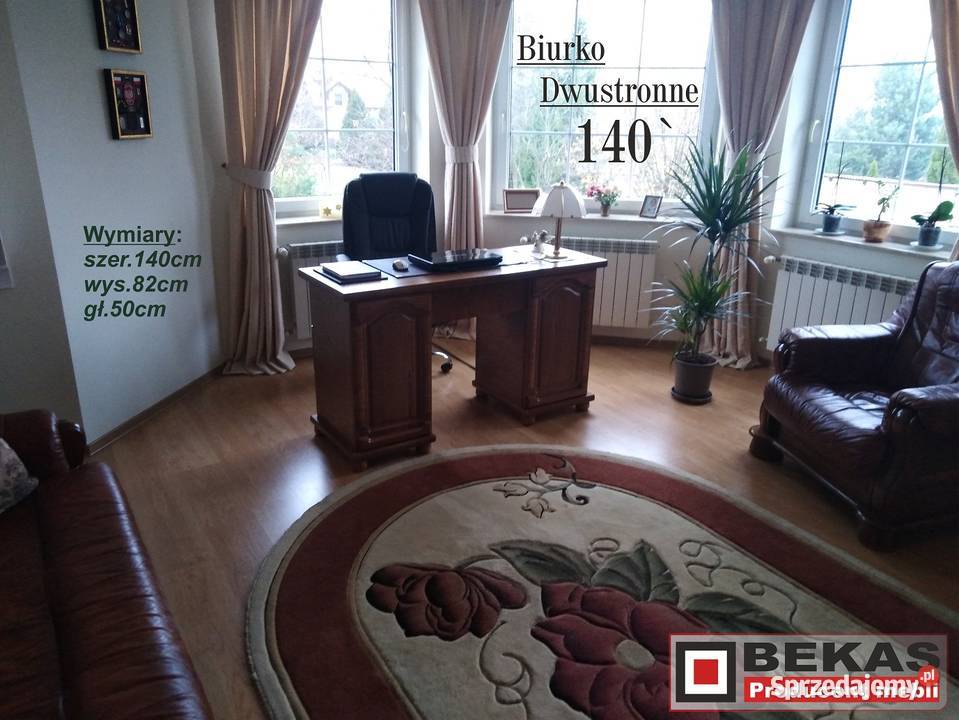 Stylowe Biurko Dwustronne Bekas Gabinetowe Dąb 140cm sprzedam