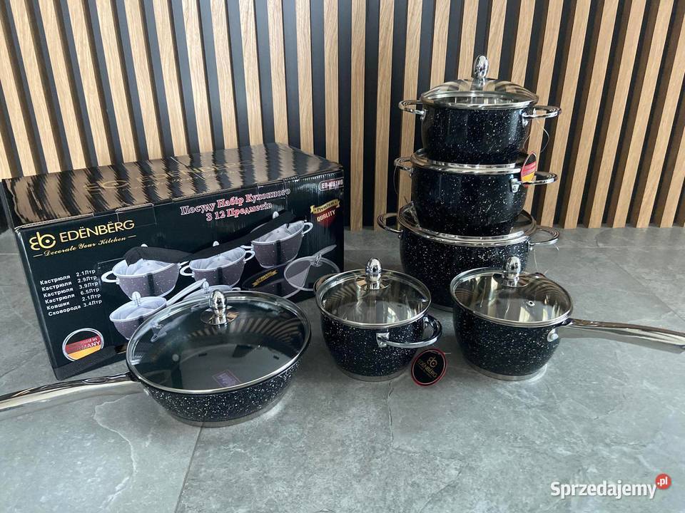 Zestaw marmurowych garnków EDENBERG Garnki i szybkowary Kraków