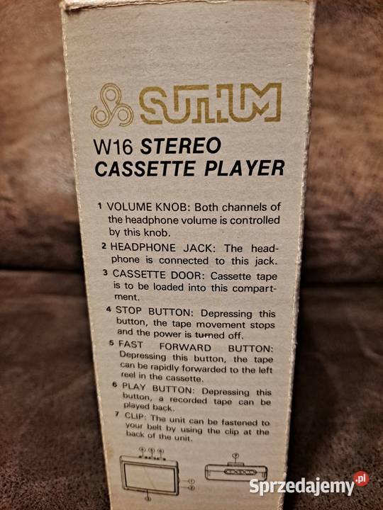 Walkman odtwarzacz kaset SUTHUM super stan kaseta Kraków