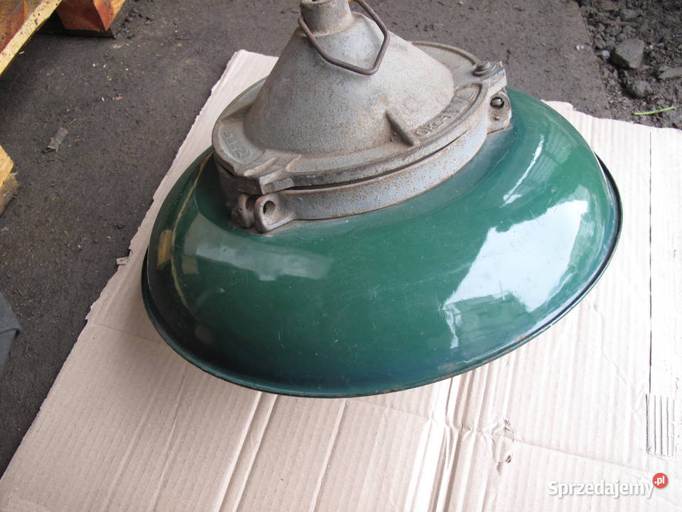 Stara magazynowa wisząca lampa industrialna loft małopolskie