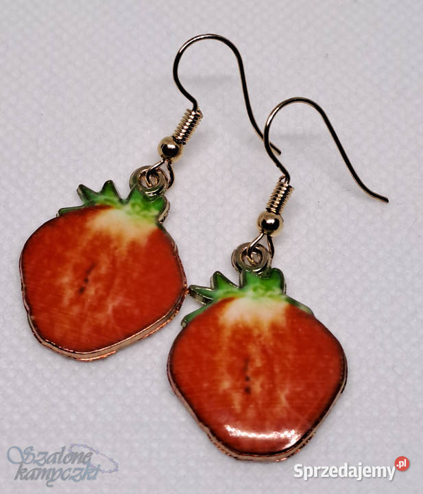 Kolczyki truskawki Warszawa sprzedam