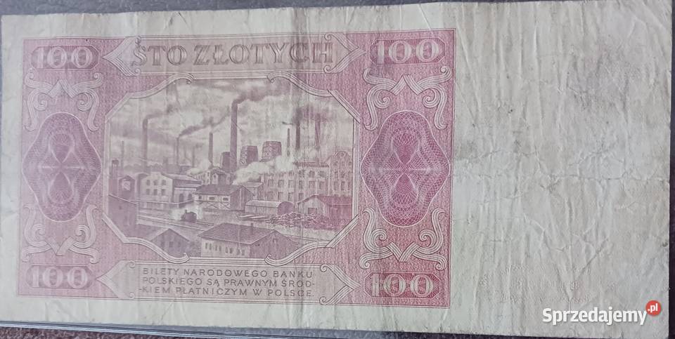 100 złotych Robotnik 1VII1948 r seria CW Konin sprzedam