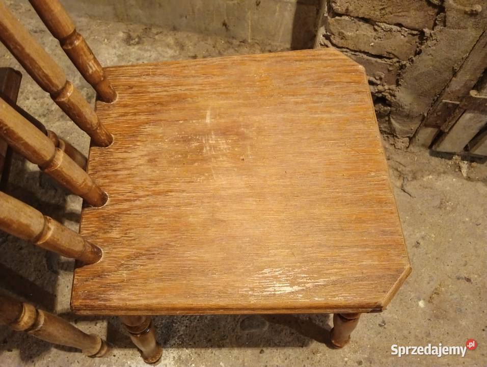 Krzesła kuchenne zydle jesionowe PRL 4 sztuki małopolskie Kraków