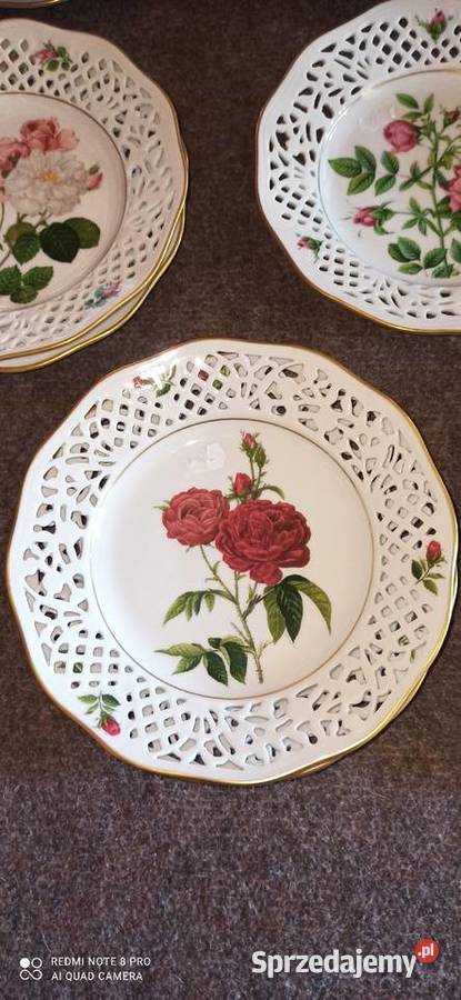 Talerzyk do powieszenia z różami Ażur Schumann Porcelana i szkło Gdańsk sprzedam