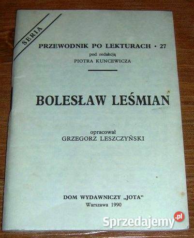 Przewodnik lekturach 27 Bolesław Leśmian Szczecin