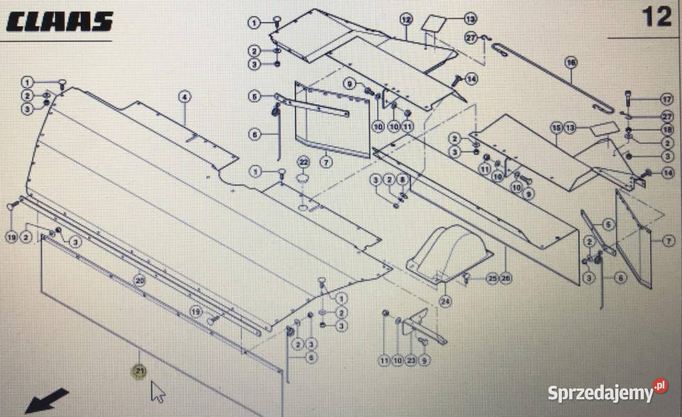 CLAAS 00 922 271 2CLAAS Corto fartuch ochronny