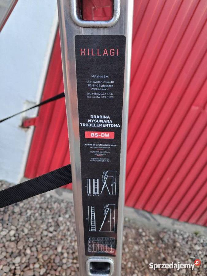 Drabina aluminiowa 3x6 stan używana mazowieckie Wyszogród