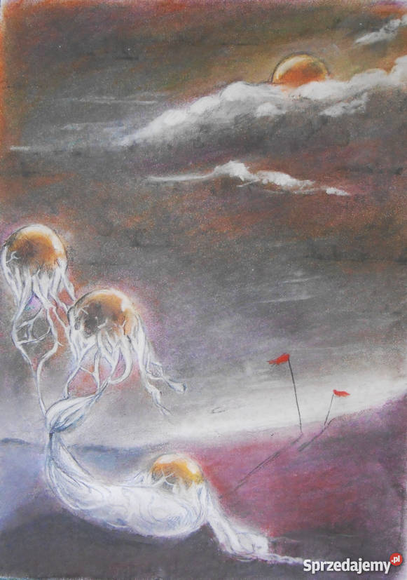 Pejzaż surrealistyczny inspiracja Salvador Dali Sztuka współczesna Leszno sprzedam