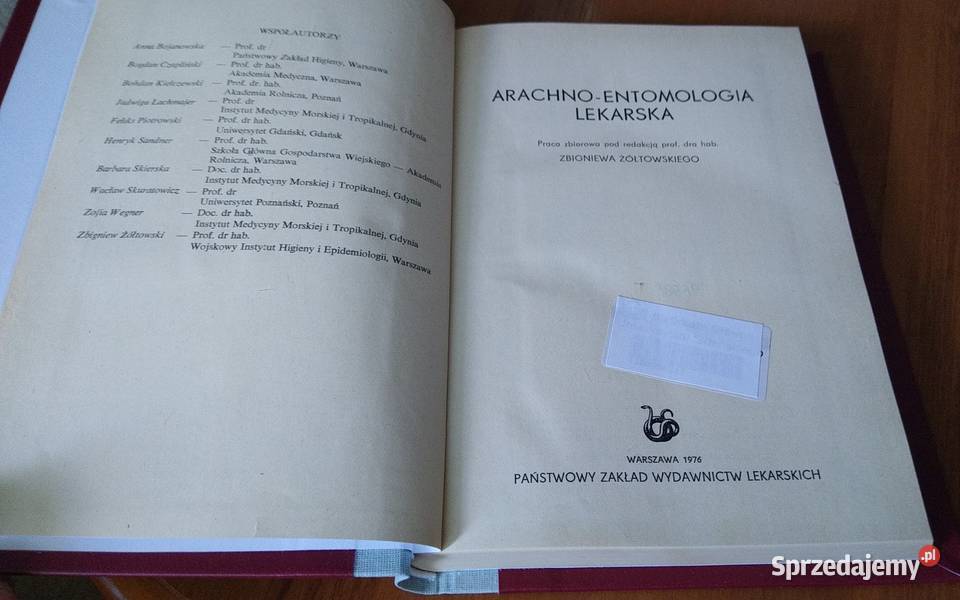 Arachnoentomologia lekarska red Zbigniew Gdańsk