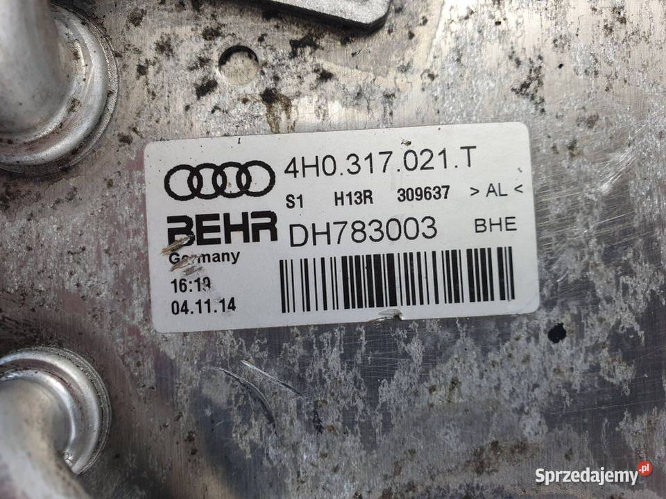 CHŁODNICZKA OLEJU AUDI A8 L D4 4H0317021T kujawsko-pomorskie Lipno