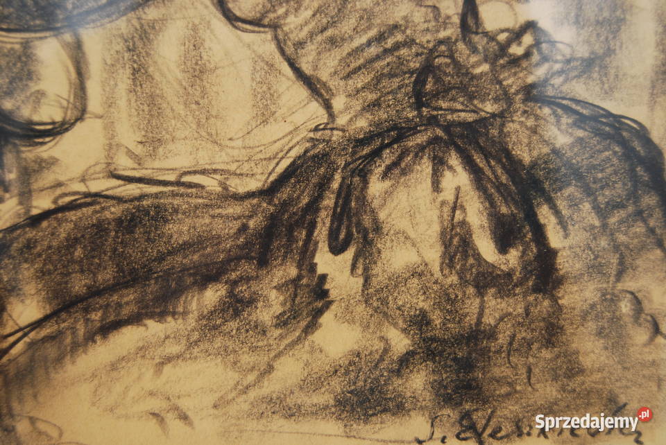 Eleszkiewicz Stanisław 19001963 rysunek Dama w sprzedam