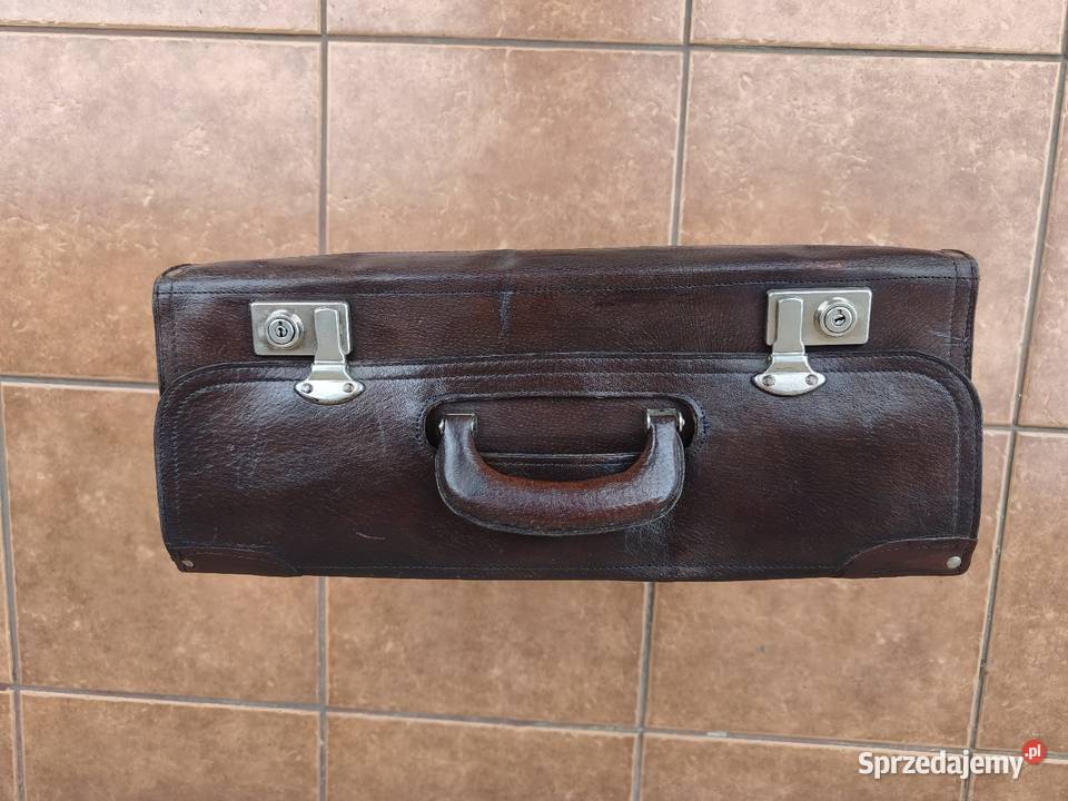 Torba podróżna skórzana VINTAGE Retro PRL Z śląskie Szczyrk