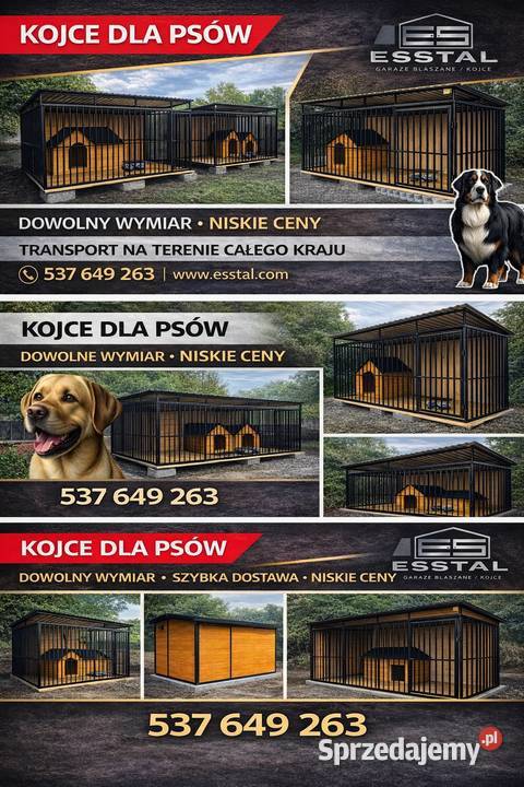 Kojec Psa Klatka Psa Zagroda Zadaszenie ESSTAL Żuromin