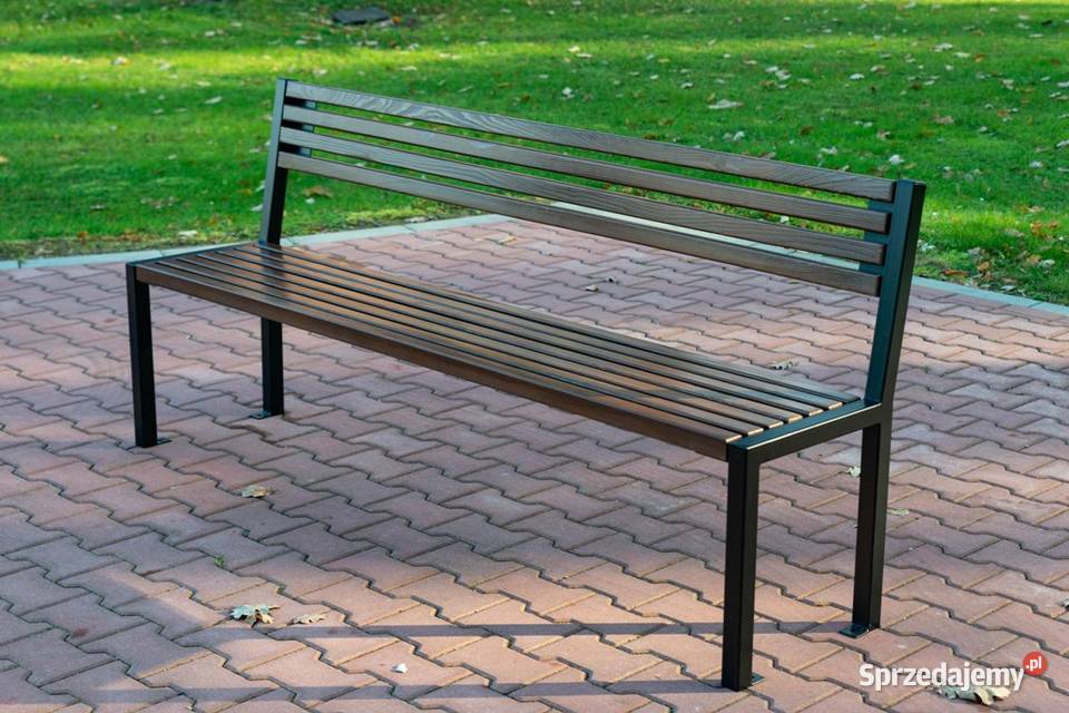 Ławka stalowa z oparciem miejska parkowa SLIM Rzeszów sprzedam