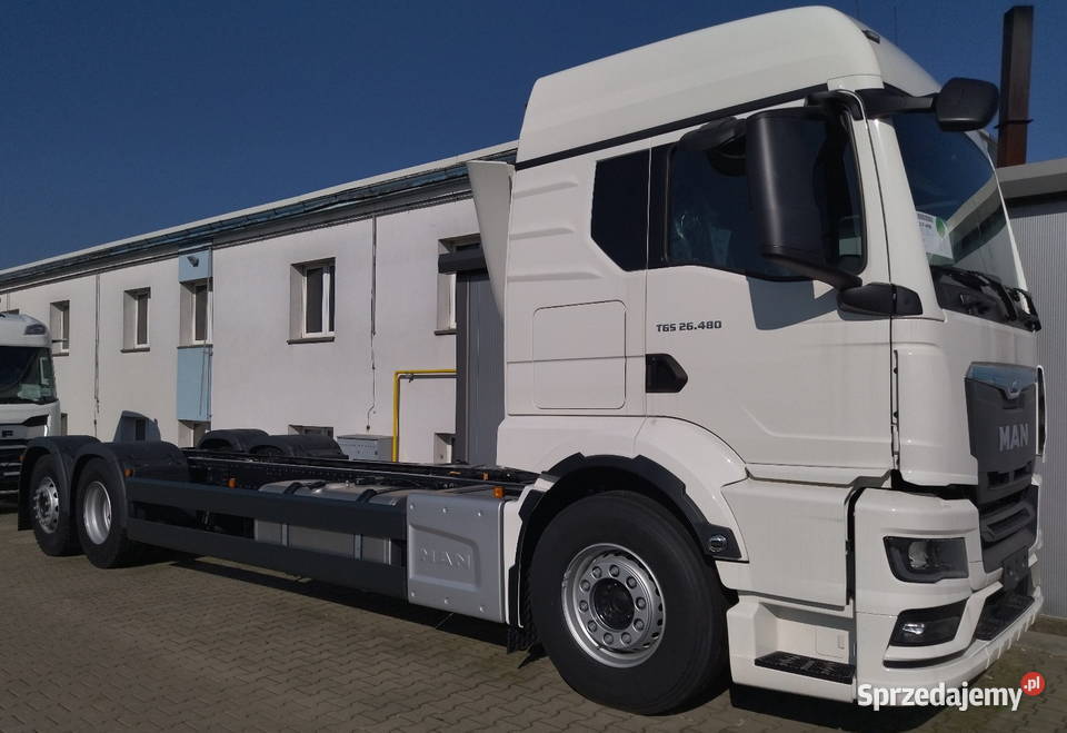 NOWY MAN TGS 26480 6x2 Rama pod zabudowę oś Kraków sprzedam