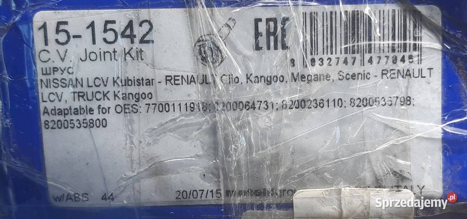PRZEGUB NAPĘDOWY RENAULT CLIO II KANGOO MEGANE I osobowe Mielęcin