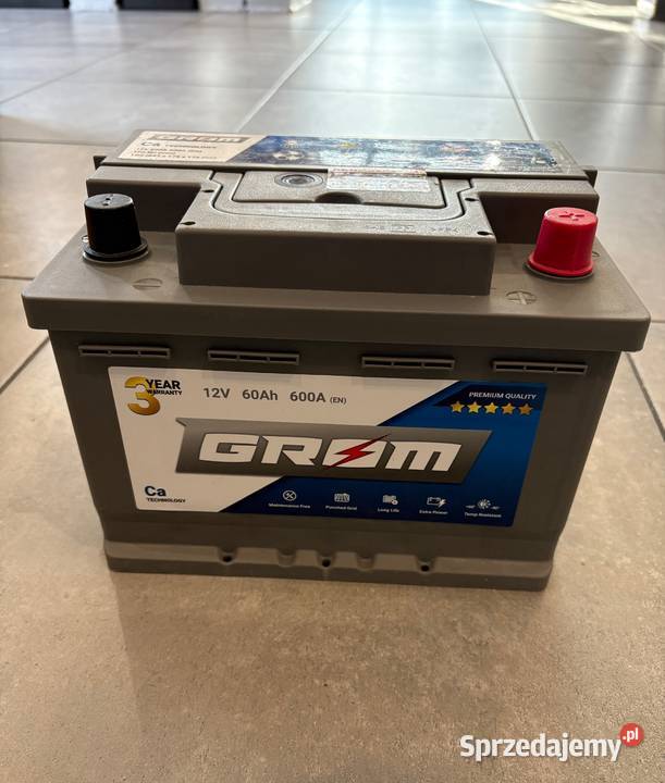 Akumulator 60Ah 600A Grom Premium osobowe Akumulatory