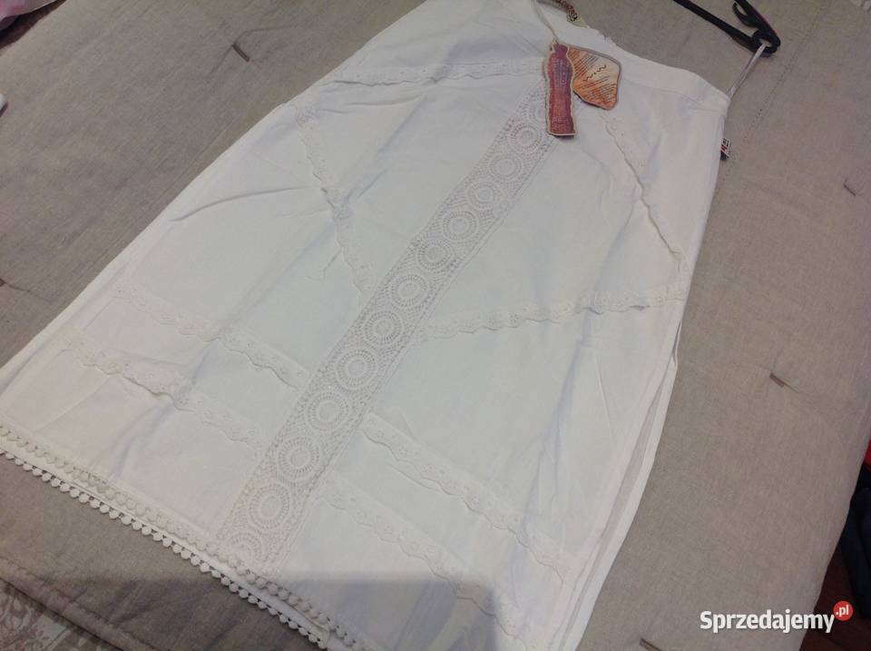 Biała spódnica z haftem r S nowa Koronkowa  Nowa Sól sprzedam