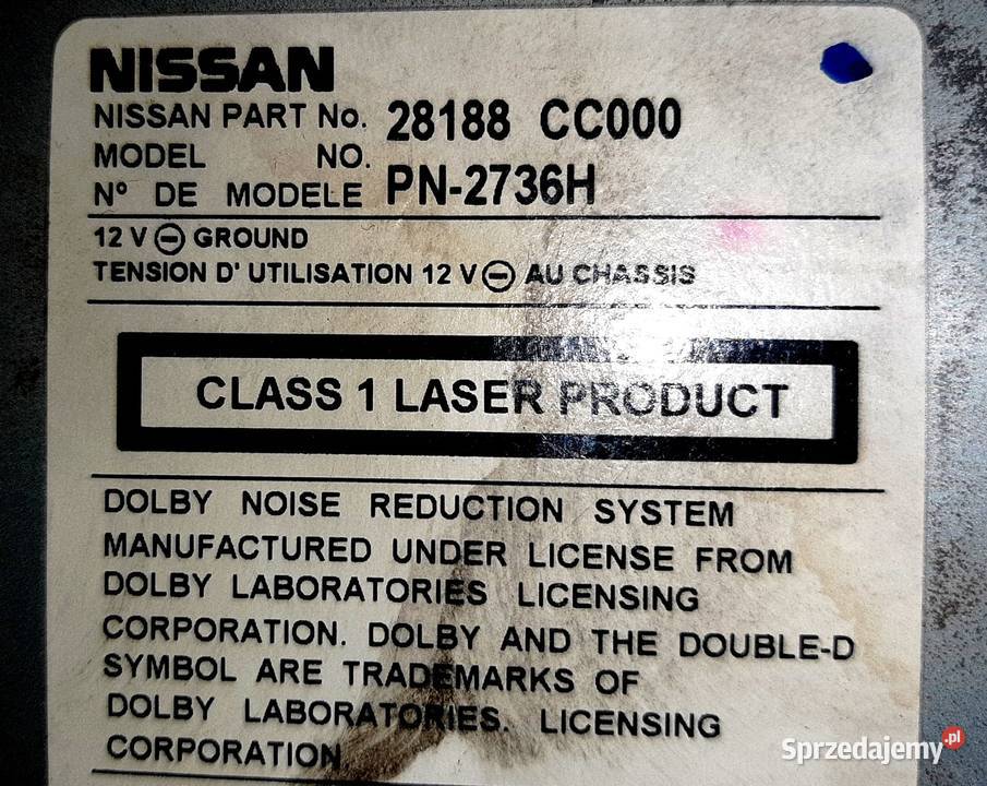 Radio Samochodowe BOSE PN2736H NISSAN MURANO Z50 terenowe