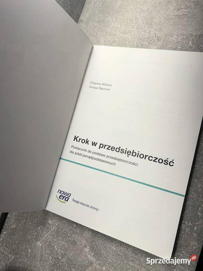 Krok w przedsiębiorczość podręcznik Nowa Era ISBN 9788326738975 Jasło