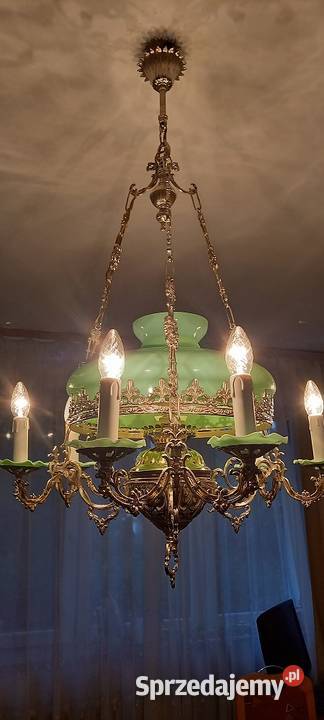 JEDYNA TAKA Wisząca lampa ze srebrzonego Antyki łódzkie Skierniewice