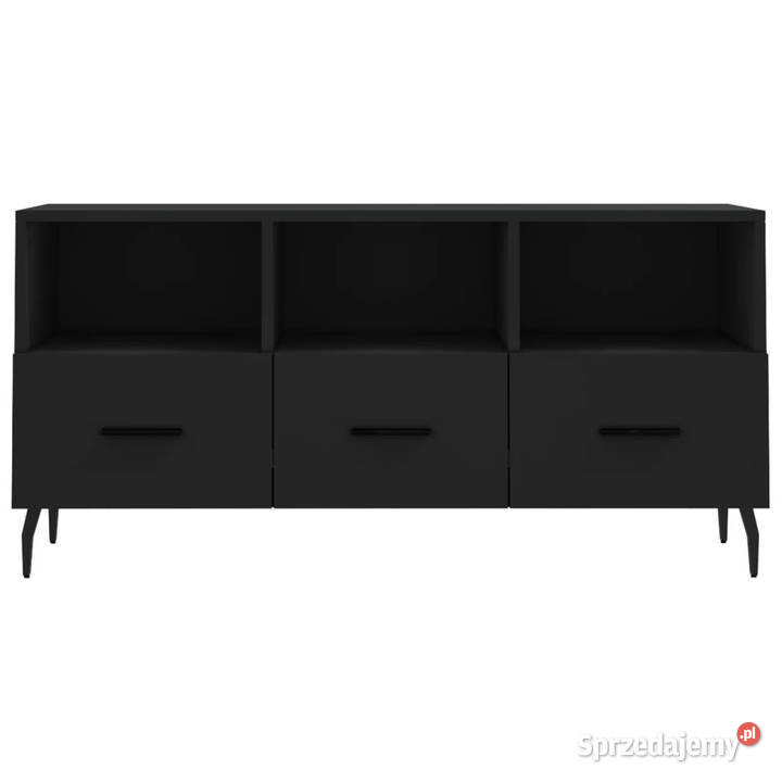 Szafka pod TV czarna 102x36x50 materiał