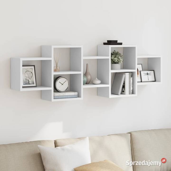 vidaXL Półka ścienna biała 129x18x42 SKU853218 Warszawa