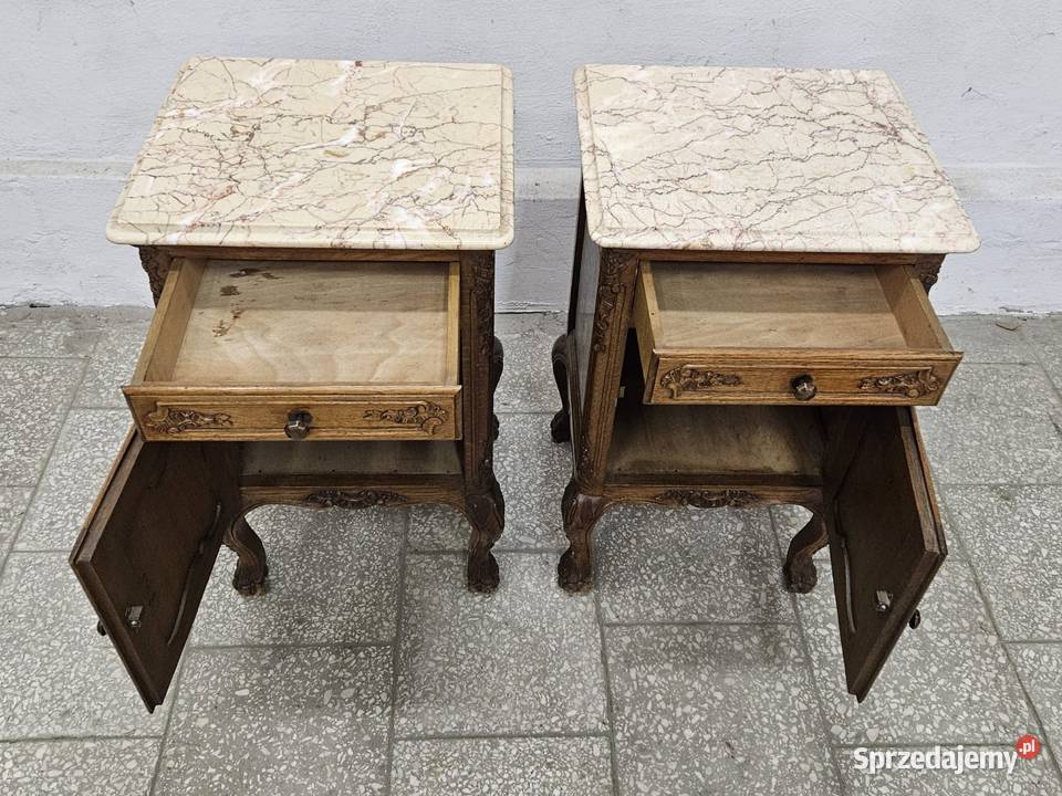 Piękne szafki ludwikowskie z marmurem Francja Nowy Sącz