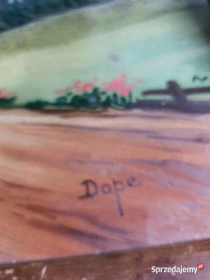 taca ręcznie wykonana malowana sygnowana